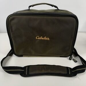 Cabela's Hard Sides Case Shooting Fishing Bag With Shoulder Strap Green
